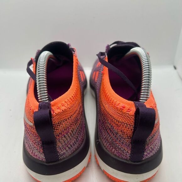 9.5 Nike Focus Flyknit 844817-501 purple/ orange Running Shoes Sneakers - Picture 5 of 7